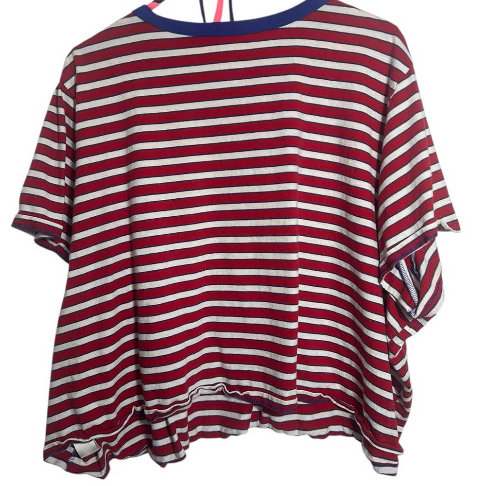 Old Navy Red & White Striped Minnie Mouse Crop Tee – Size 4X - Picture 7 of 10